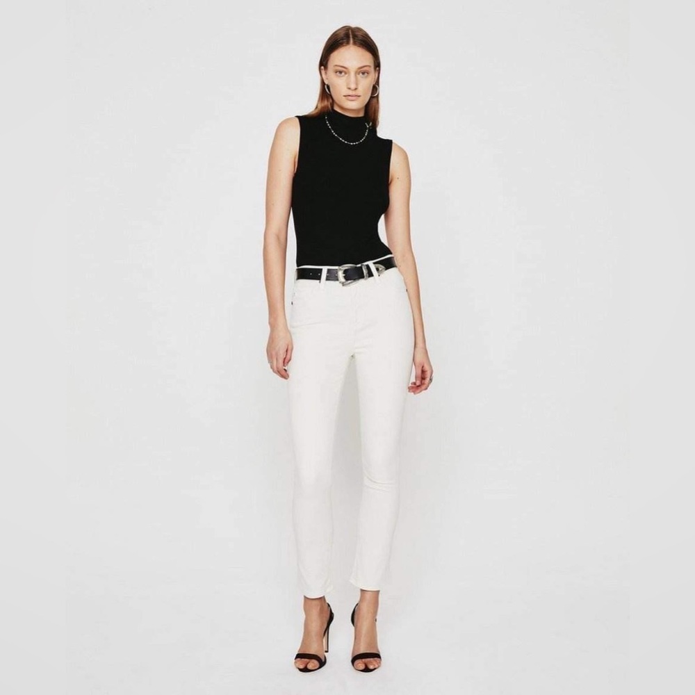 AG Mari crop high  rise slim straight